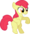 Size: 3000x3444 | Tagged: safe, artist:cloudy glow, edit, editor:slayerbvc, vector edit, apple bloom, earth pony, pony, apple family reunion, g4, .ai available, accessory-less edit, bipedal, dancing, female, filly, grin, happy, high res, missing accessory, simple background, smiling, solo, transparent background, vector