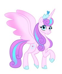 Size: 767x922 | Tagged: safe, artist:ohjeetorig, princess flurry heart, alicorn, pony, g4, crown, female, jewelry, official fan art, older, older flurry heart, regalia, simple background, solo, white background