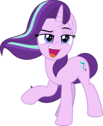Size: 5500x6740 | Tagged: safe, artist:jhayarr23, starlight glimmer, pony, unicorn, g4, the ending of the end, absurd resolution, badass, cutie mark, female, mare, open mouth, raised hoof, simple background, solo, transparent background, vector
