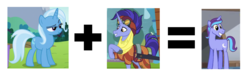 Size: 1410x434 | Tagged: safe, hoo'far, trixie, pony, g4, no second prances, road to friendship, the parent map, family, female, male, offspring, parent:hoo'far, parent:trixie, parents:trixfar, shipping, straight, theory, trixfar