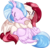 Size: 1714x1651 | Tagged: safe, artist:kellythedrawinguni, silverstream, oc, oc:velvet skies, hippogriff, g4, adoraskies, canon x oc, cute, diastreamies, female, hug, lesbian, ship:velvestream, shipping, simple background, transparent background