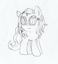 Size: 2819x3111 | Tagged: safe, artist:foxtrot3, pony, curious, glasses, high res, ponified, solo, teacher