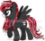 Size: 491x449 | Tagged: safe, artist:kingphantasya, oc, oc only, oc:midnight runner, pegasus, pony, :p, bracelet, braid, ethereal mane, jewelry, male, red and black oc, sigil, silver eyes, simple background, solo, starry mane, tongue out, transparent background, two toned mane, two toned tail, watermark