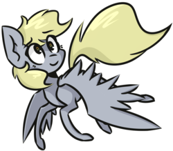 Size: 1024x897 | Tagged: safe, artist:pointdelta, derpy hooves, pegasus, pony, g4, cute, derpabetes, female, flying, mare, simple background, smiling, solo, transparent background, wings