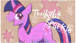 Size: 488x277 | Tagged: safe, artist:mizoreame, twilight sparkle, pony, unicorn, g4, cute, cutie mark, female, mare, open mouth, solo, twiabetes, unicorn twilight