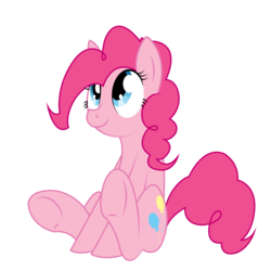 Size: 6475x6475 | Tagged: safe, artist:srmario, pinkie pie, earth pony, pony, g4, absurd resolution, cute, diapinkes, female, mare, simple background, sitting, solo, transparent background, vector