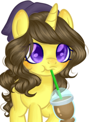 Size: 700x795 | Tagged: safe, oc, oc:astral flare, pony, unicorn, coffee, cute, drink, simple background, transparent background