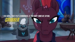 Size: 720x405 | Tagged: safe, edit, edited screencap, screencap, grubber, tempest shadow, g4, my little pony: the movie, butt, play of the game, plot, this will end in pain