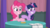 Size: 1668x940 | Tagged: safe, screencap, pinkie pie, twilight sparkle, alicorn, earth pony, pony, a trivial pursuit, g4, my little pony: friendship is magic, bell, cropped, cute, diapinkes, duo, female, grin, holding hands, mare, messy mane, shipping fuel, sitting, smiling, table, twiabetes, twilight sparkle (alicorn)