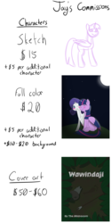 Size: 3000x6000 | Tagged: safe, artist:jay-551, rarity, twilight sparkle, alicorn, pony, unicorn, g4, advertisement, commission info, fanfic, fanfic art, fanfic cover, female, lesbian, ship:rarilight, shipping, twilight sparkle (alicorn)