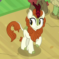 Size: 390x390 | Tagged: safe, screencap, autumn blaze, forest fall, maple brown, kirin, g4, sounds of silence, cropped, female, quadrupedal, solo focus