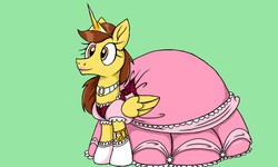 Size: 1280x768 | Tagged: safe, artist:dashingjack, oc, oc only, oc:ferb fletcher, pegasus, pony, clothes, crossdressing, crown, dress, femboy, jewelry, lipstick, male, princess, regalia, stallion