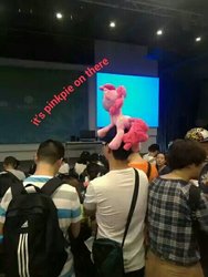 Size: 450x600 | Tagged: safe, pinkie pie, human, g4, captain obvious, china, irl, irl human, photo
