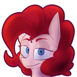Size: 3200x3200 | Tagged: safe, artist:packy paca, pinkie pie, earth pony, pony, g4, female, high res, looking at you, simple background, solo, transparent background