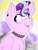 Size: 768x1024 | Tagged: safe, artist:incendiarymoth, starlight glimmer, pony, unicorn, g4, chest fluff, choker, female, gender headcanon, happy, looking away, nonbinary, nonbinary pride flag, open mouth, pride, smiling, solo