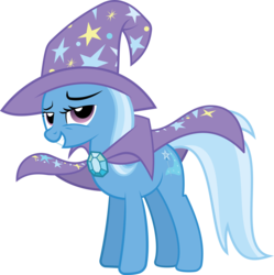 Size: 7155x7196 | Tagged: safe, artist:wissle, trixie, pony, unicorn, boast busters, g4, absurd resolution, cape, clothes, female, grin, hat, mare, simple background, smiling, smug, solo, transparent background, trixie's cape, trixie's hat, vector