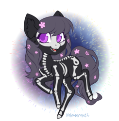 Size: 3700x3768 | Tagged: safe, artist:helemaranth, oc, oc only, oc:witch, earth pony, pony, rcf community, blank flank, cute, flower, flower in hair, high res, purple eyes, simple background, smiling, solo, tattoo, transparent background