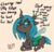 Size: 680x656 | Tagged: safe, artist:soulcentinel, queen chrysalis, changeling, changeling queen, pony, g4, cute, cutealis, dialogue, female, filly, filly queen chrysalis, heart, implied foalcon, lidded eyes, lying down, mare, not foalcon, prone, smug, solo, talking to viewer, teasing, younger