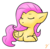 Size: 570x564 | Tagged: safe, artist:zutcha, fluttershy, pegasus, pony, g4, chest fluff, cute, eyes closed, female, folded wings, lying down, mare, outline, prone, shyabetes, simple background, snooty, solo, transparent background, turned head, white outline, wings