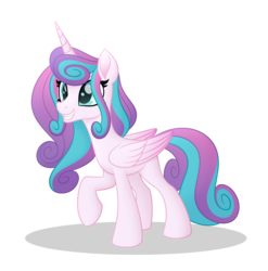 Size: 2574x2604 | Tagged: safe, artist:ryuyo, princess flurry heart, alicorn, pony, g4, female, high res, mare, movie accurate, older, older flurry heart, raised leg, simple background, smiling, solo, transparent background