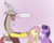 Size: 1280x1012 | Tagged: safe, artist:doodling-is-magic, discord, fluttershy, twilight sparkle, alicorn, draconequus, pegasus, pony, g4, drunk, female, hotel transylvania, hotel transylvania 2, husband and wife, male, ring, ship:discoshy, shipping, simple background, straight, twilight sparkle (alicorn), wedding ring