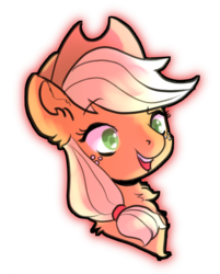 Size: 503x627 | Tagged: safe, artist:stardazzleowo, applejack, earth pony, pony, g4, bust, chest fluff, colored pupils, cowboy hat, cute, ear fluff, female, hat, jackabetes, mare, neck fluff, open mouth, portrait, simple background, solo, transparent background