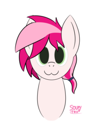 Size: 2000x2400 | Tagged: safe, artist:soupyfox, oc, oc only, oc:cherry milk, pony, :3, bust, cute, digital art, front view, high res, looking at you, portrait, request, requested art, simple background, solo, transparent background