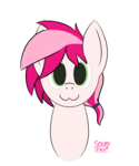 Size: 2000x2400 | Tagged: safe, artist:soupyfox, oc, oc only, oc:cherry milk, pony, :3, bust, cute, digital art, front view, looking at you, portrait, request, requested art, simple background, solo, transparent background