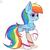 Size: 1200x1200 | Tagged: safe, artist:glazirka, rainbow dash, pegasus, pony, g4, :<, blushing, chest fluff, clothes, ear fluff, female, looking at you, looking back, looking back at you, mare, question, raised hoof, simple background, socks, solo, white background