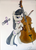 Size: 1728x2396 | Tagged: safe, artist:jenyeongi, octavia melody, earth pony, pony, g4, bow (instrument), cello, cello bow, female, mare, musical instrument, solo, traditional art