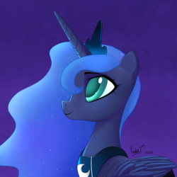 Size: 3000x3000 | Tagged: safe, artist:paulyt7, princess luna, alicorn, pony, g4, colored pupils, female, high res, mare, solo