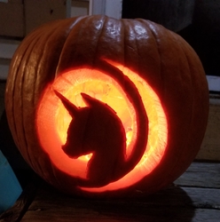 Size: 2316x2334 | Tagged: safe, pony, halloween, high res, holiday, jack-o-lantern, mare in the moon, moon, photo, pumpkin