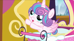 Size: 1136x640 | Tagged: safe, screencap, princess cadance, princess flurry heart, pony, a flurry of emotions, g4, baby, cuddly, cute, cuteness overload, cutest pony alive, cutest pony ever, daaaaaaaaaaaw, dhx is trying to murder us, diaper, flurrybetes, hasbro is trying to murder us, hnnng, huggable, looking up, mane, reaching, upsies, weapons-grade cute