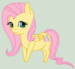 Size: 629x577 | Tagged: safe, artist:akaelin, fluttershy, pegasus, pony, g4, blushing, female, looking at you, simple background, smiling, solo