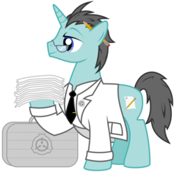 Size: 894x894 | Tagged: safe, artist:dr-phoen-x, pony, doctor iceberg, scp, scp foundation