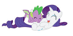 Size: 960x476 | Tagged: safe, artist:diana173076, rarity, spike, g4, female, male, ship:sparity, shipping, straight, tickle torture, tickling