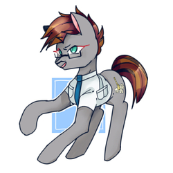 Size: 726x726 | Tagged: artist needed, safe, derpibooru exclusive, oc, oc only, oc:skyson, earth pony, pony, clothes, glasses, male, necktie, shirt, simple background, solo, stallion