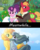 Size: 1280x1616 | Tagged: safe, artist:dreamscapevalley edits, edit, edited screencap, screencap, big macintosh, braeburn, marble pie, sugar belle, earth pony, pony, unicorn, g4, the big mac question, a happy ending for marble pie, appleloosa, clothes, courtship, dress, female, good end, male, mare, marriage, meanwhile, ponyville, ship:braeble, ship:sugarmac, shipping, shirt, stallion, straight, vest, wedding, wedding dress, wholesome