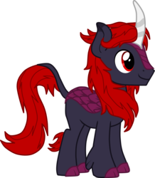 Size: 2614x2994 | Tagged: safe, artist:shadymeadow, oc, oc only, oc:vampire eclipse, kirin, high res, male, simple background, solo, transparent background
