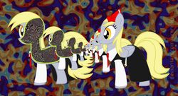 Size: 1836x999 | Tagged: safe, artist:umneem, derpy hooves, pegasus, pony, g4, clothes, cosplay, costume, not salmon, rumia, touhou, wat