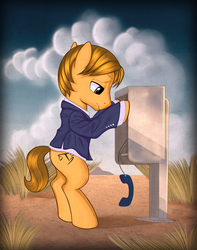 Size: 1179x1500 | Tagged: safe, artist:kas92, pony, better call saul, pay phone, phone, ponified, saul goodman, solo
