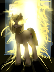 Size: 1200x1600 | Tagged: safe, artist:ninetail-fox, earth pony, pony, bad wolf, doctor who, female, mare, ponified, rose tyler, solo, tardis