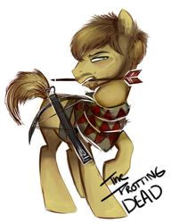 Size: 784x1019 | Tagged: artist needed, safe, pony, daryl dixon, ponified, the walking dead