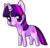 Size: 385x371 | Tagged: safe, artist:ninetail-fox, twilight sparkle, pony, unicorn, g4, chibi, cute, cutie mark, eye clipping through hair, female, looking at you, mare, simple background, smiling, solo, transparent background, twiabetes, unicorn twilight