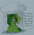 Size: 500x508 | Tagged: safe, artist:lululunabuna, oc, oc:cloverveil, earth pony, pony, cloud, dialogue, rain