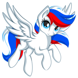 Size: 1024x1024 | Tagged: source needed, safe, artist:perfexsoniya, oc, oc only, oc:marussia, pegasus, pony, female, nation ponies, ponified, russia, solo