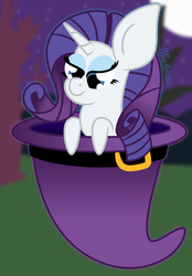 Size: 1550x2224 | Tagged: safe, artist:puperhamster, rarity, pony, unicorn, g4, female, hat, solo, witch hat