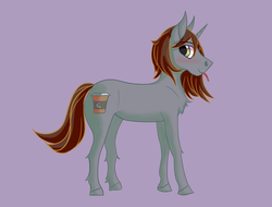 Size: 1680x1280 | Tagged: safe, artist:phalanxstorm, oc, oc only, oc:arjin, pony, unicorn, blushing, horn, male, solo, stallion, tongue out