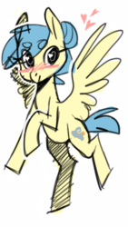 Size: 720x1280 | Tagged: safe, artist:amphoera, oc, oc only, oc:venti via, pegasus, pony, heart, solo