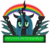 Size: 1656x1419 | Tagged: safe, artist:anime-equestria, derpibooru exclusive, queen chrysalis, changeling, changeling queen, g4, changelings in the comments, eyeshadow, fangs, female, horn, idiot box, imagination, looking at you, makeup, meme, open mouth, parody, rainbow, simple background, solo, spongebob squarepants, transparent background, unamused, vector, wings